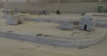 焦作 芝麻白整石坐凳（光面+自然面）