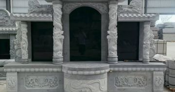 焦作 芝麻灰高档墓碑，土墓，可定制