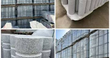 焦作 芝麻白花岗岩挡车柱、隔离柱多少钱