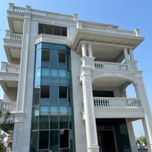 焦作 芝麻白花岗岩别墅外墙干挂效果展示