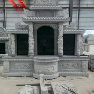 焦作 芝麻灰高档墓碑，土墓，可定制