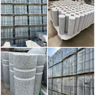 焦作 芝麻白花岗岩挡车柱、隔离柱多少钱