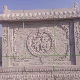 焦作 芝麻白花岗岩屏风，照壁，影壁