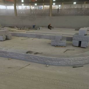 焦作 芝麻白整石坐凳（光面+自然面）