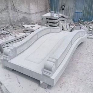 焦作 芝麻灰花岗岩园林景观 小石桥