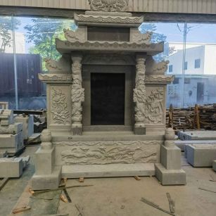 焦作 芝麻灰高档墓碑、土墓，一套也支持定做