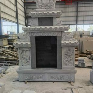 焦作 芝麻灰高档墓碑、土墓，一套也支持定做