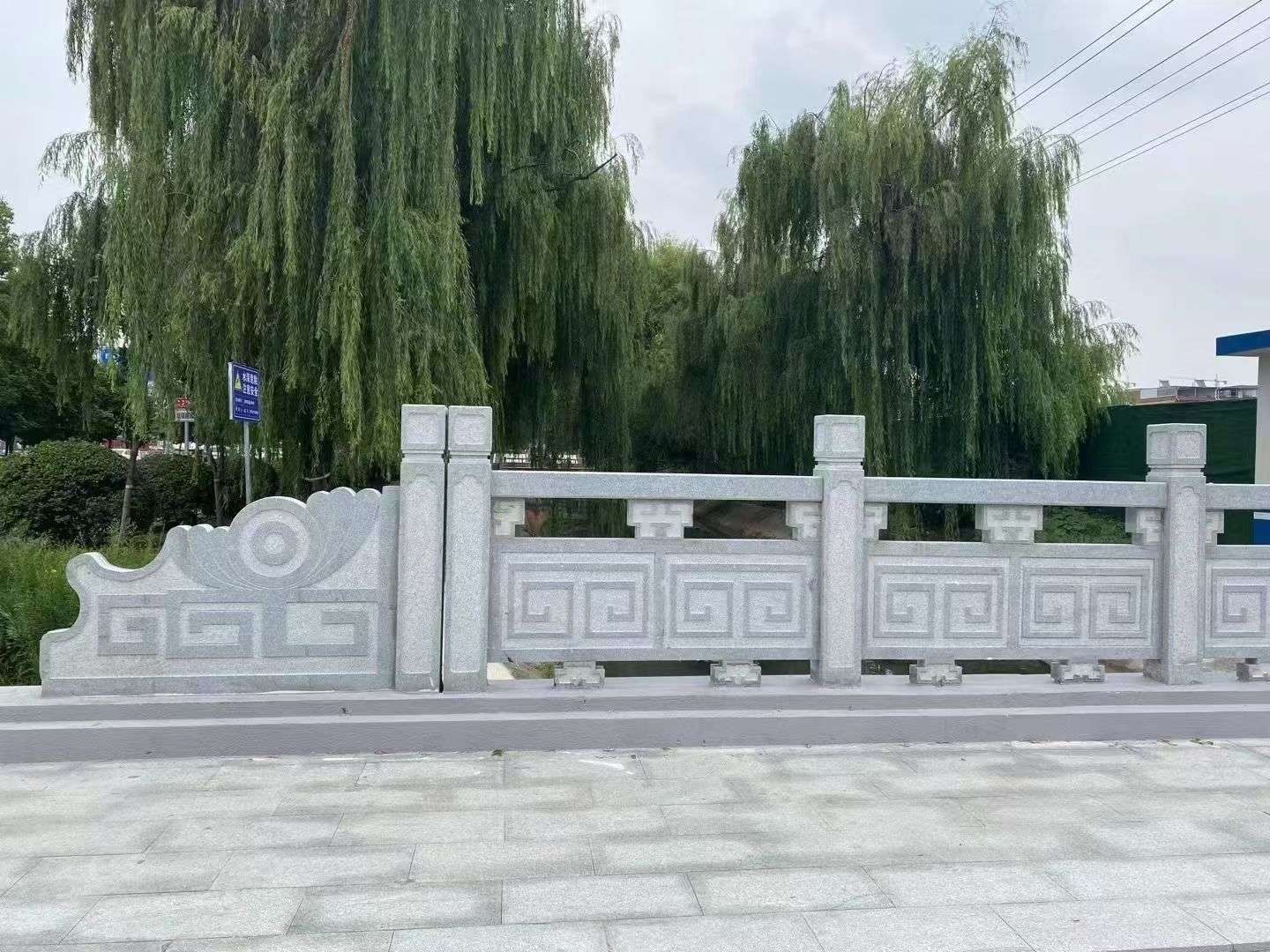 焦作 芝麻灰桥栏杆、河道栏杆安装效果