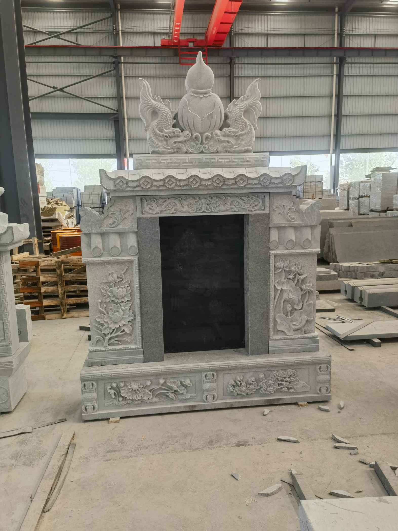 焦作 芝麻灰高档墓碑、土墓，一套也支持定做