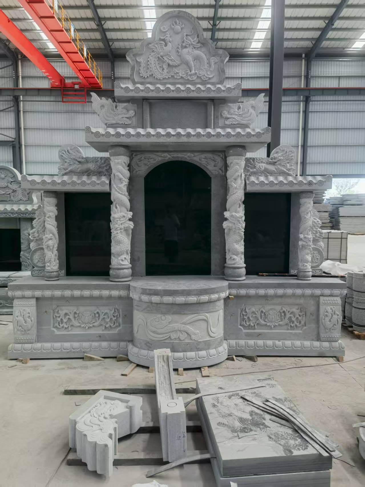 焦作 芝麻灰高档墓碑，土墓，可定制