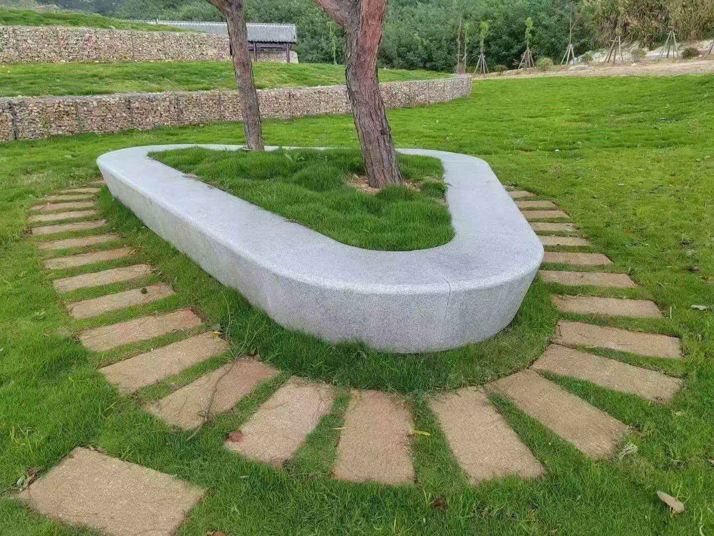 焦作 芝麻白光面整石坐凳